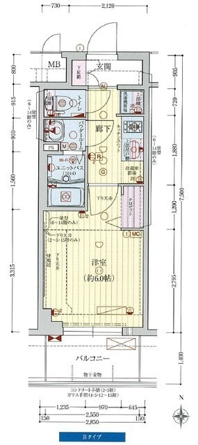 プレサンス新大阪ストリームの間取り