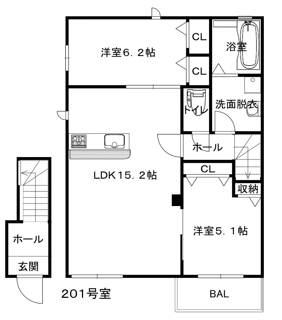 Deo Tezukayamaの間取り