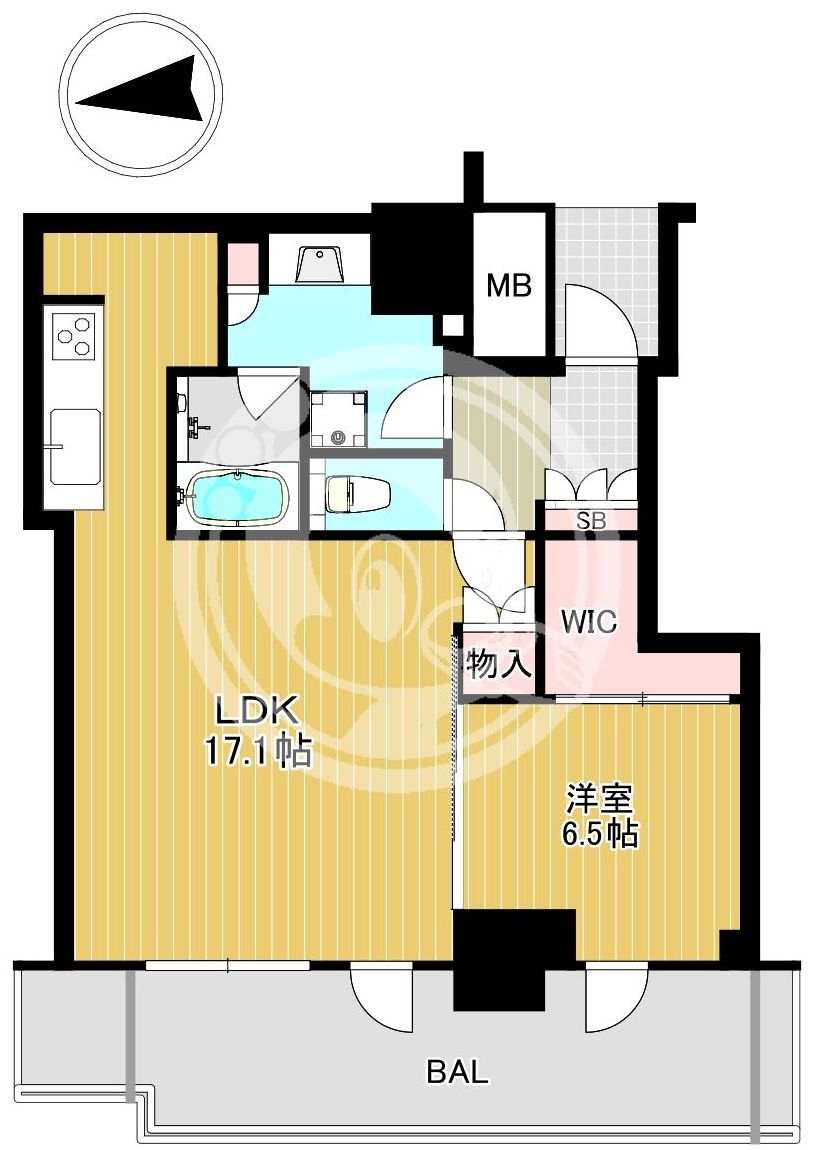 シエリアタワー大阪堀江の間取り