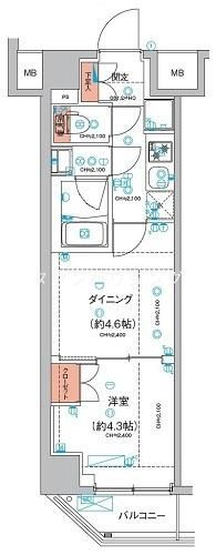 ハーモニーレジデンス東京羽田スカイブリッジの間取り