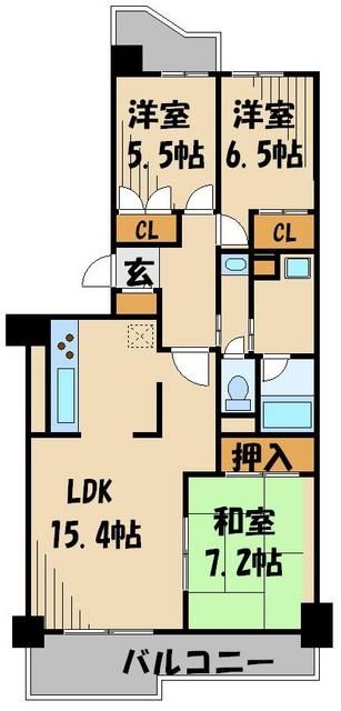 板橋区坂下のマンションの間取り