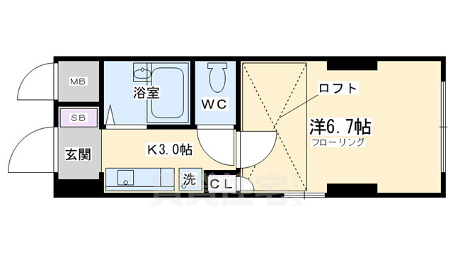 京都市下京区安土町のマンションの間取り