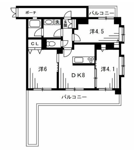 【横浜市金沢区富岡西のマンションの玄関】