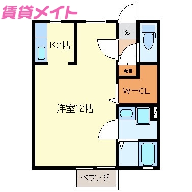 多気郡明和町大字坂本のアパートの間取り