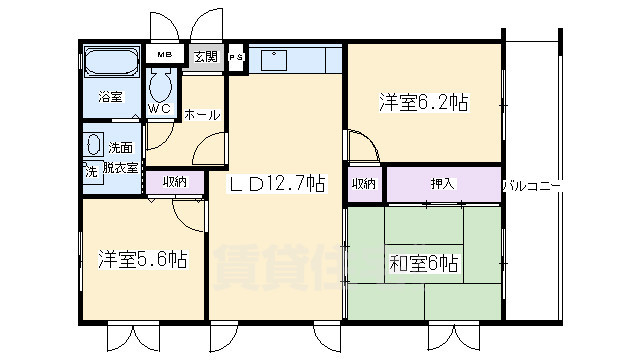 ソレア松ヶ崎の間取り