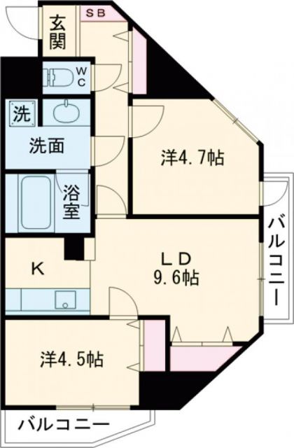 【ライオンズプラザ聖蹟桜ヶ丘の間取り】