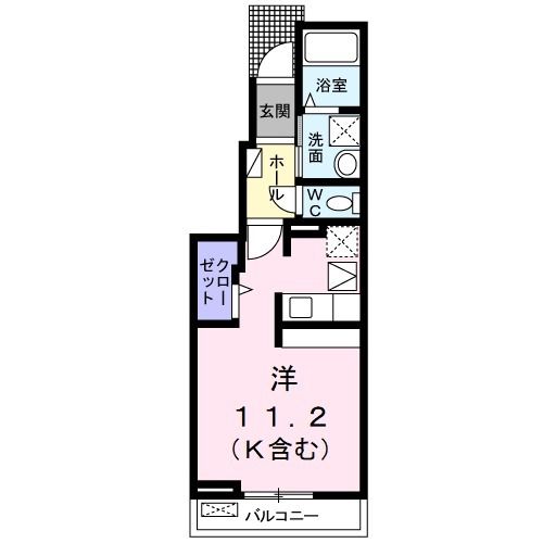 四日市市西日野町のアパートの間取り