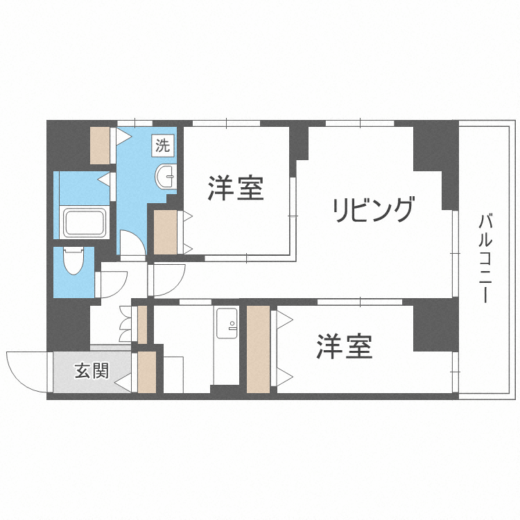 レジディア南１条の間取り