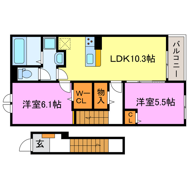 カレント新城の間取り