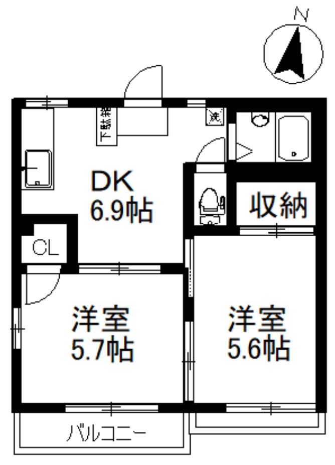 タウニー小川の間取り