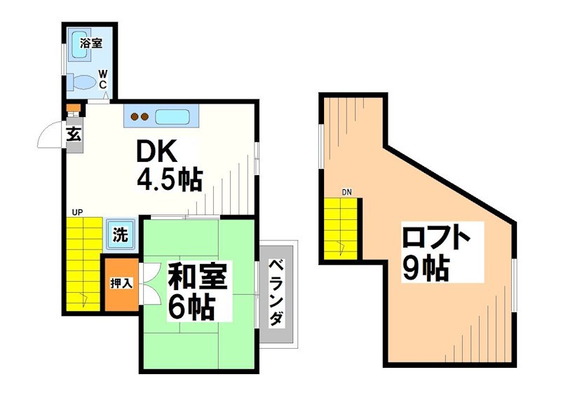 世田谷区給田のマンションの間取り