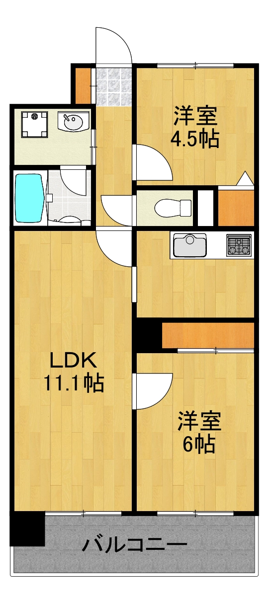 横浜市港北区高田東のマンションの間取り