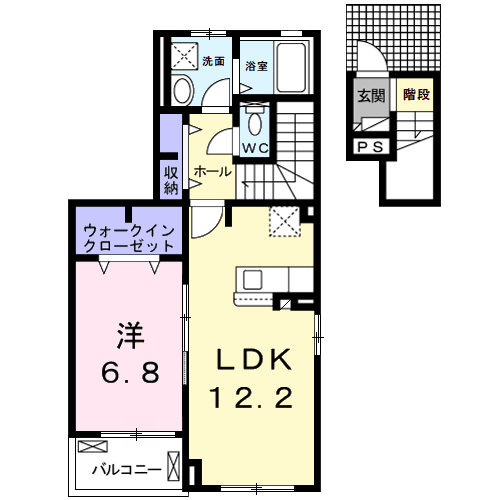 ソレイユ．イーの間取り