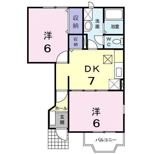 米原市宇賀野のアパートの間取り