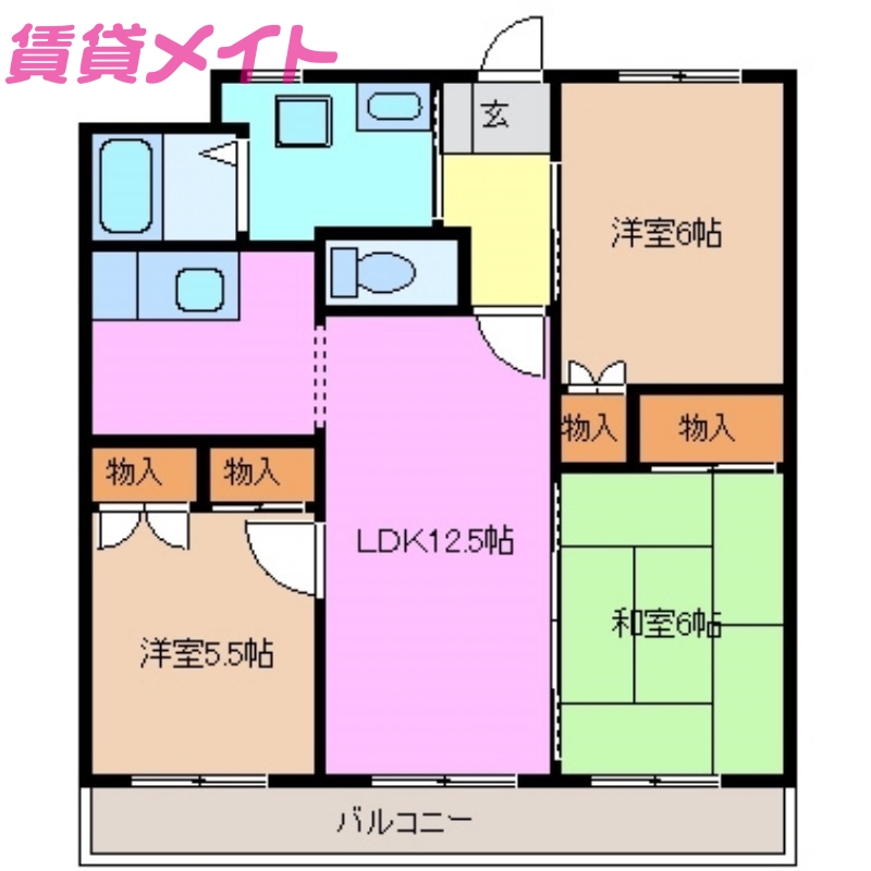 コンフォート桑名の間取り