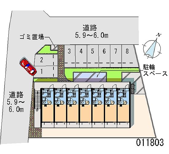 【レオパレス北田園の駐車場】