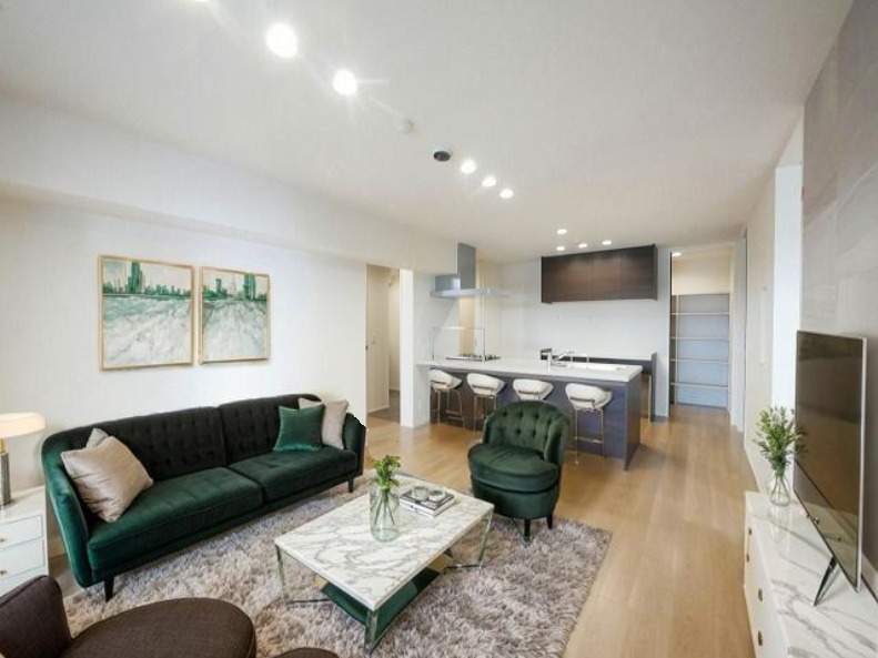 居室・リビング　CGで家具等を配置したもので家具等は含まれません