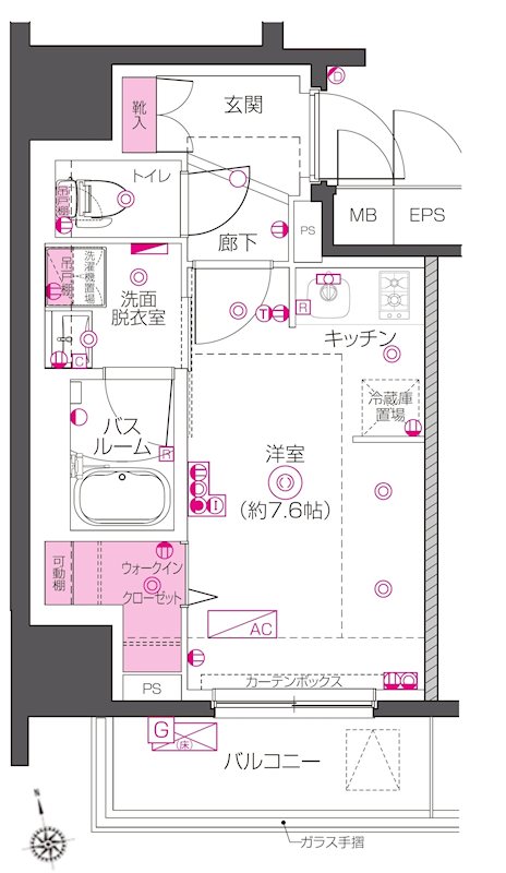 ZOOM秋葉原NORTHの間取り