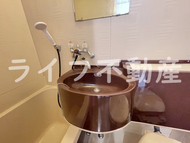洗面設備　独立洗面化粧台が付いています