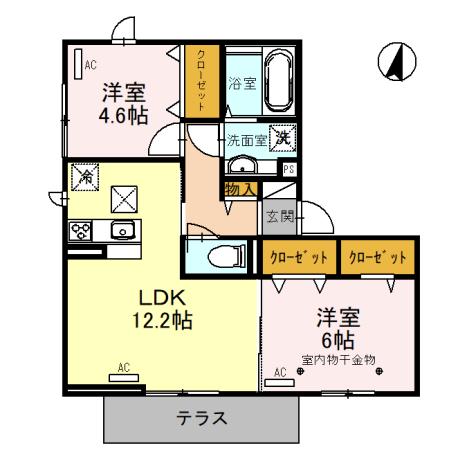 シャンティーユ大竹山IIの間取り写真