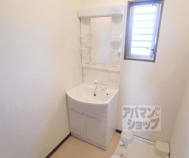 洗面設備　シャワー付きの洗面台です