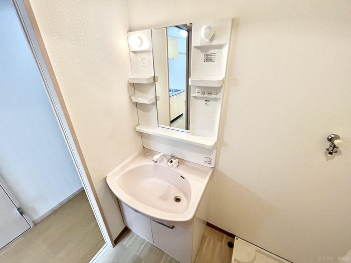 洗面設備　他号室の写真です。