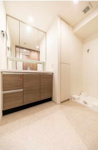 洗面設備　嬉しい独立洗面台付き。