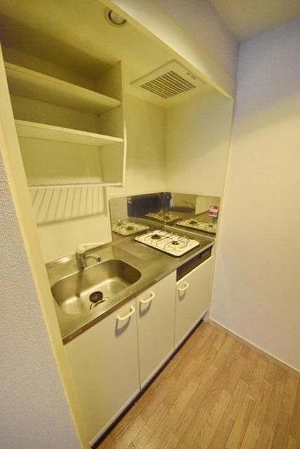 キッチン　２口ガスシステムキッチン