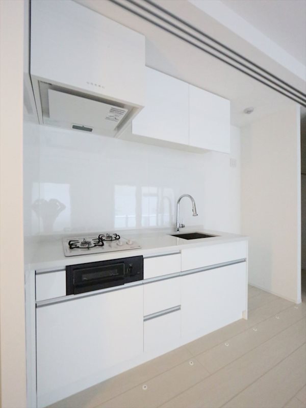 キッチン　システムキッチン　2口ガスコンロ　グリル付