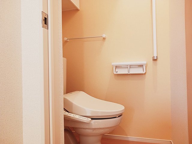 トイレ　落ち着いた色調のトイレです