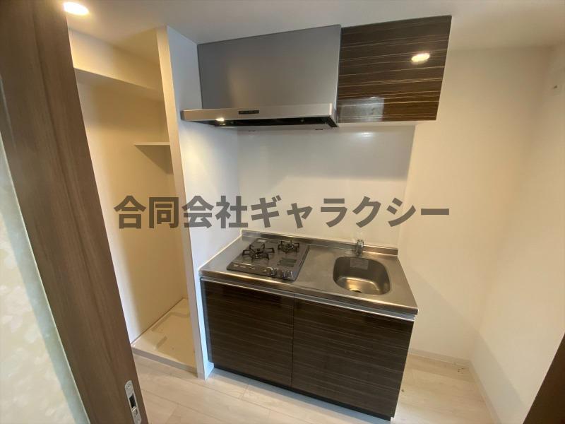 キッチン　2口ガスコンロのシステムキッチン