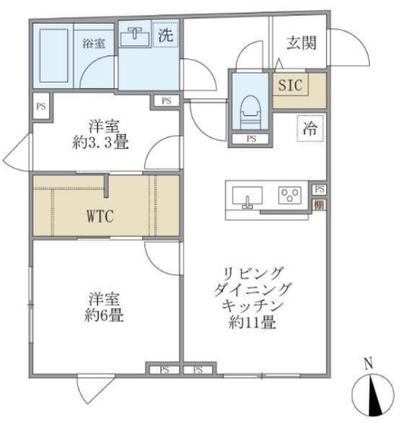ウェルスクエア中延IIの間取り写真