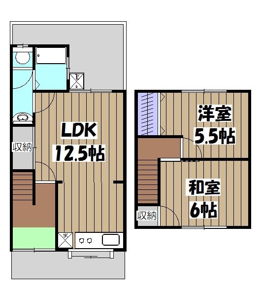 北春日町貸家の間取り写真