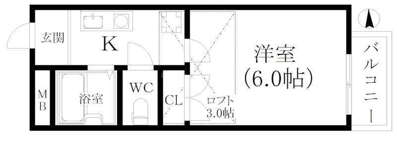ハイム北加賀屋の間取り写真