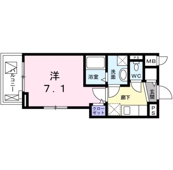 東急田園都市線 用賀駅 徒歩10分 4階建 築9年の間取り写真