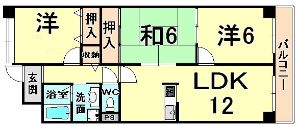 エスパシオ武庫之荘の間取り写真