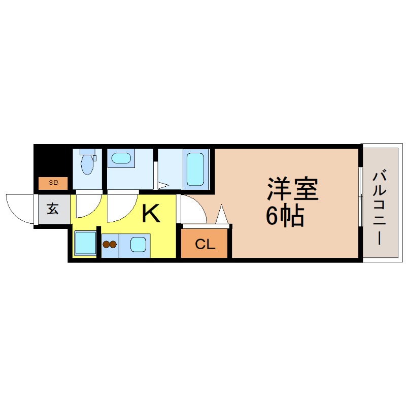 ＪＲ中央本線 金山駅 徒歩7分 11階建 築6年の間取り写真