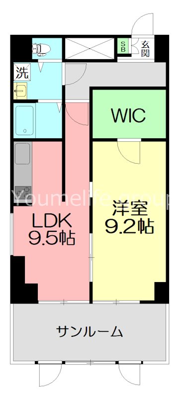 ＪＲ東海道本線 戸塚駅 徒歩3分 4階建 築37年の間取り写真