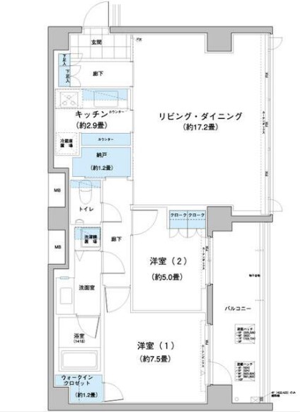 ガーデニエール砧レジデンスの間取り写真