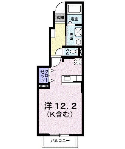カルム シャンブルの間取り写真