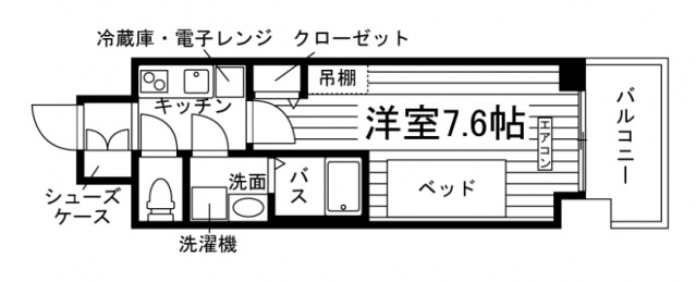 UniLife塩釜口学生マンションの間取り写真