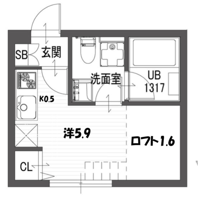 京王線 仙川駅 徒歩12分 2階建 築4年の間取り写真