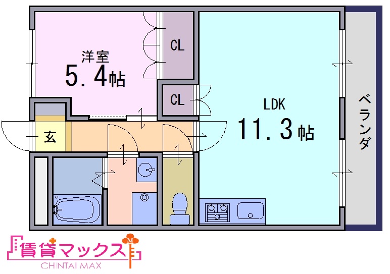 葛城市竹内のアパートの間取り