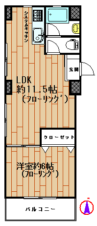 シャトーカネヨ北町の間取り