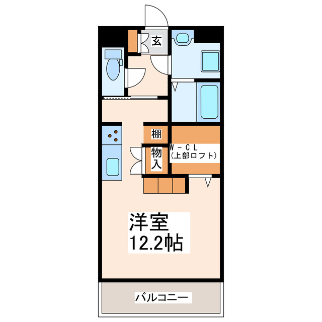 宇城市松橋町松橋のマンションの間取り