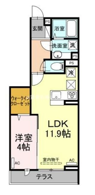 中野区上鷺宮のアパートの間取り