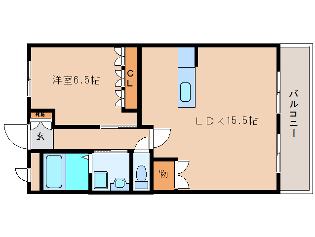 葛城市長尾のマンションの間取り