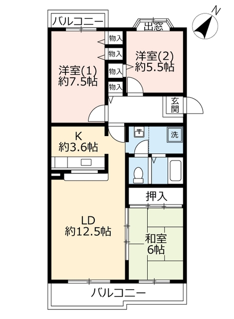 ＵＲ平城左京の間取り