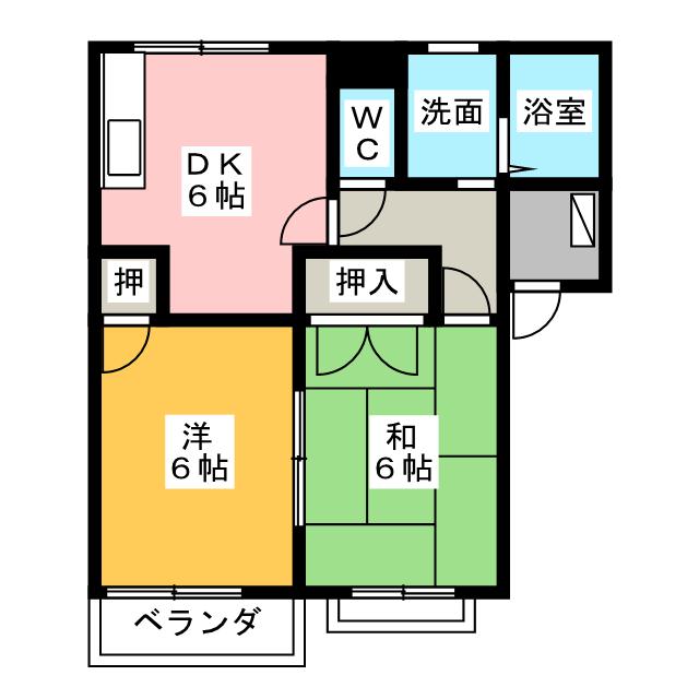 エステート羽津　Ｃ棟の間取り