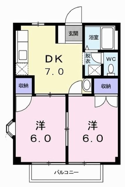 加古郡播磨町西野添のアパートの間取り